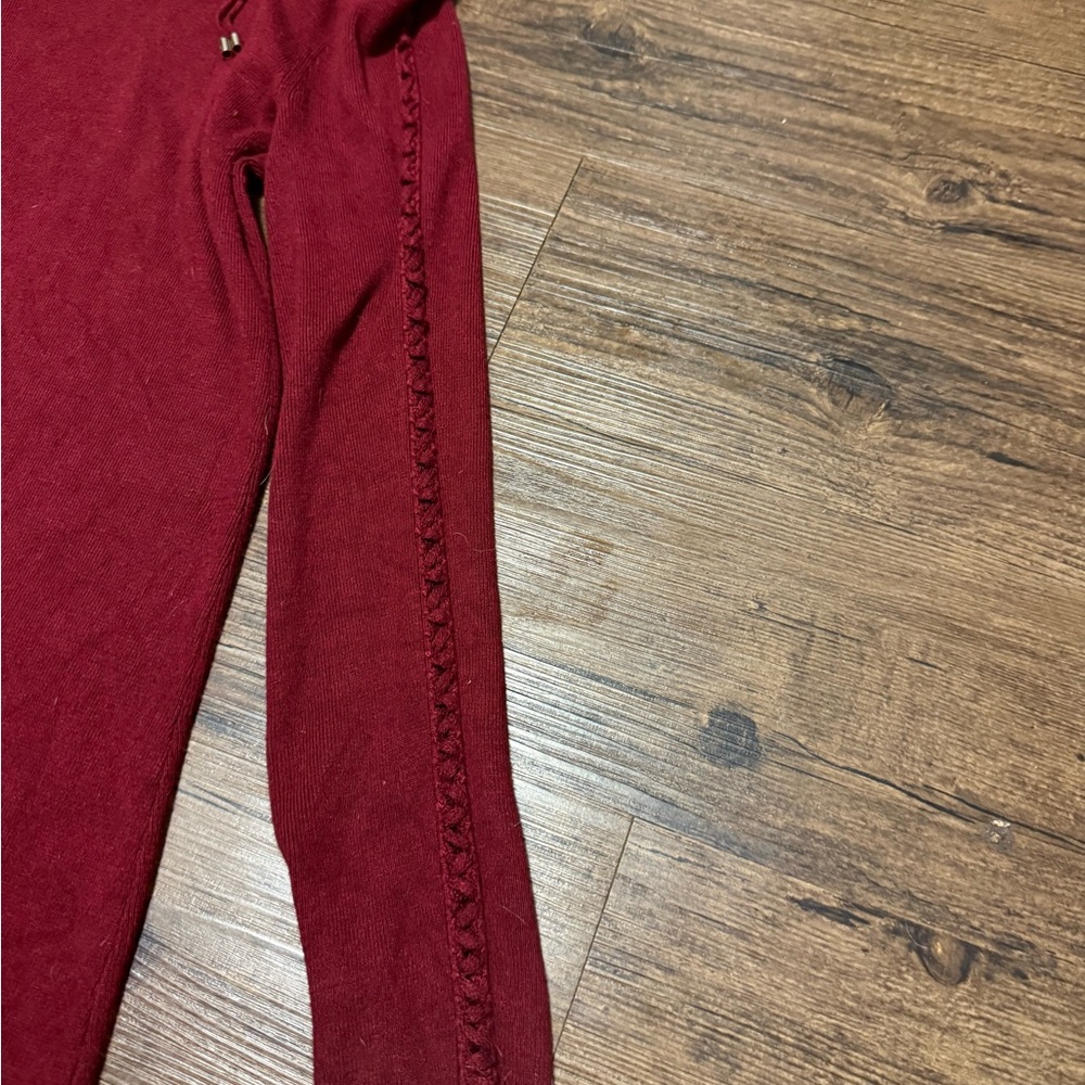 White House Black Market Maroon Knit Sweater Dress - Picture 4 of 8